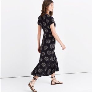 Madewell Silk Moonshade Maxi dress in palm flower